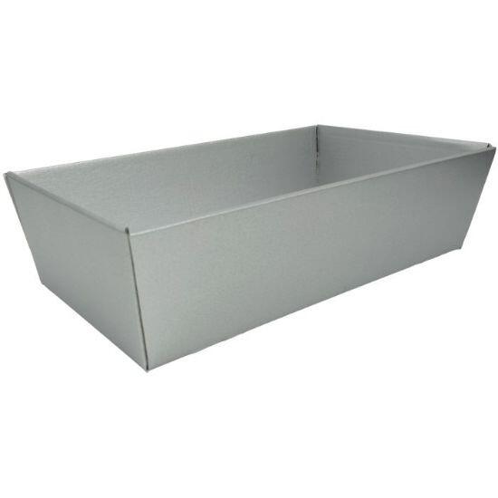 Cardboard Silver Hamper Basket Tray