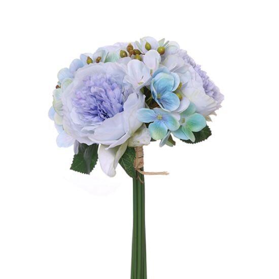 artificial flowers peony hydrangea berry blue aqua