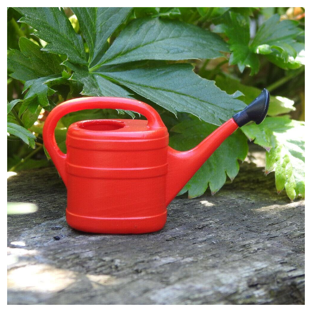 red watering can