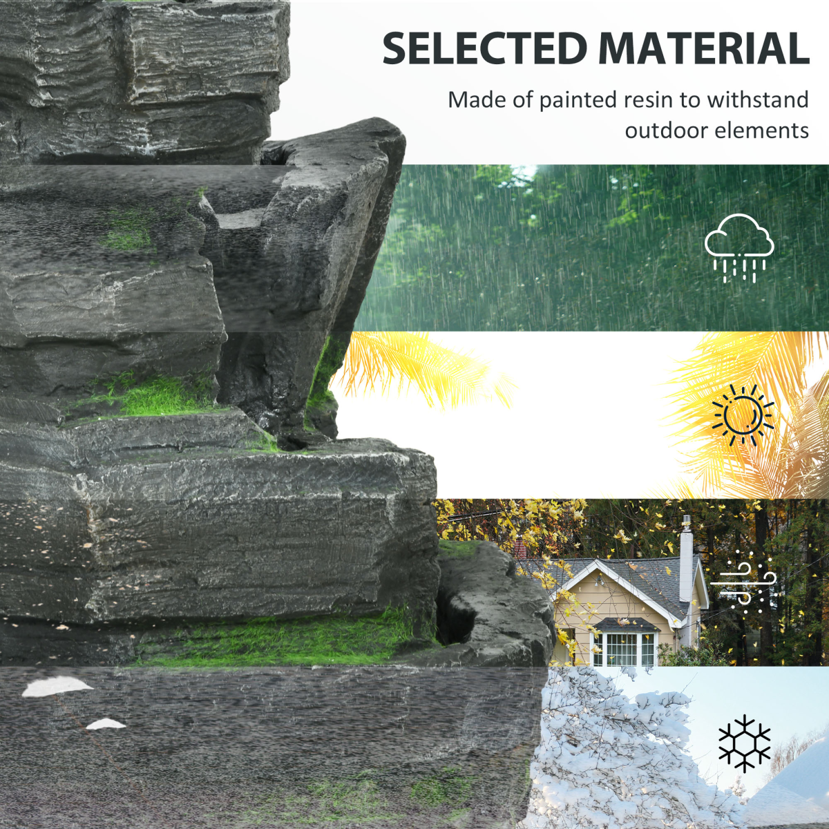 garden water fountain solar