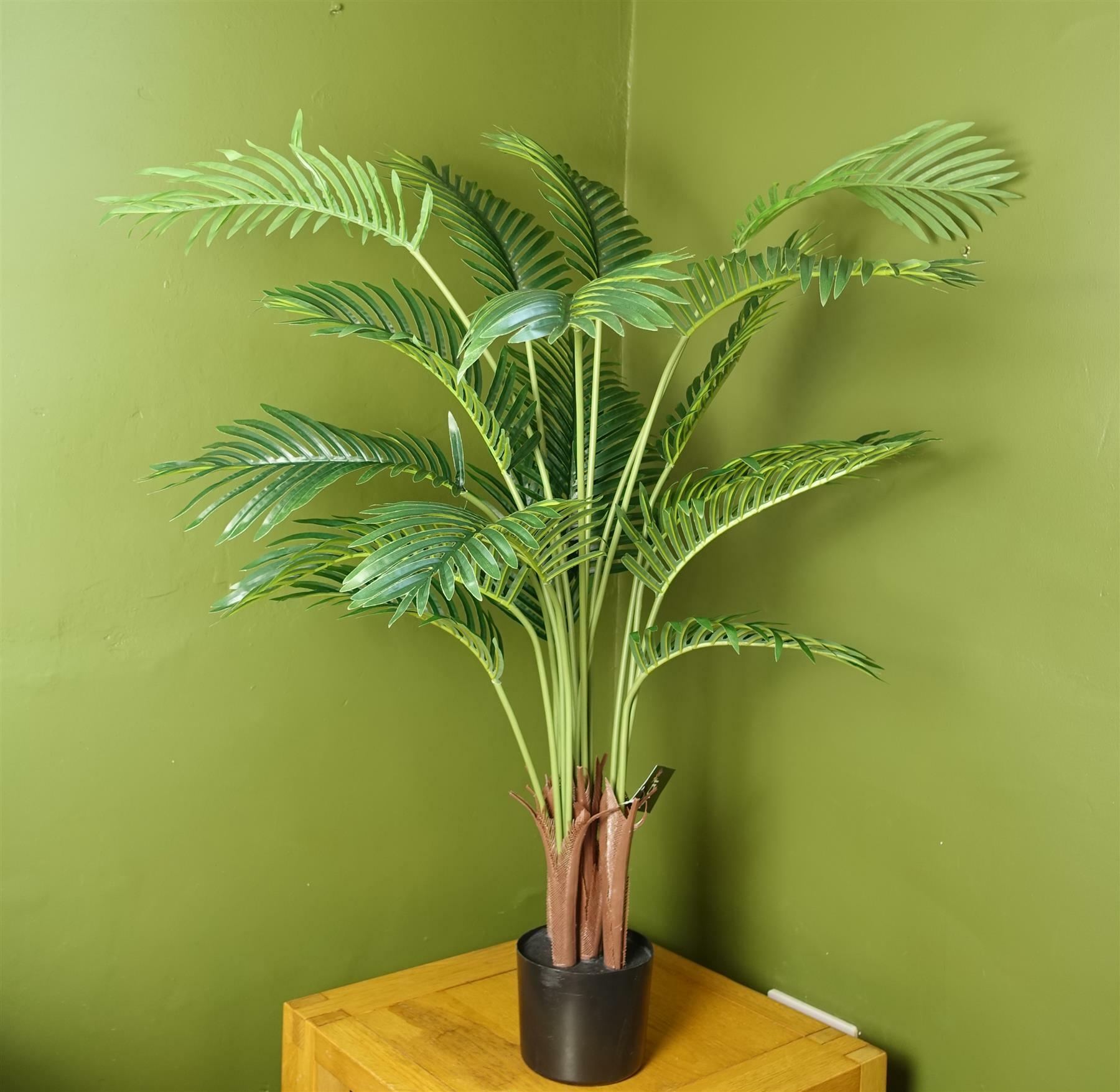 Artificial Areca Palm Tree Potted in Black Pot