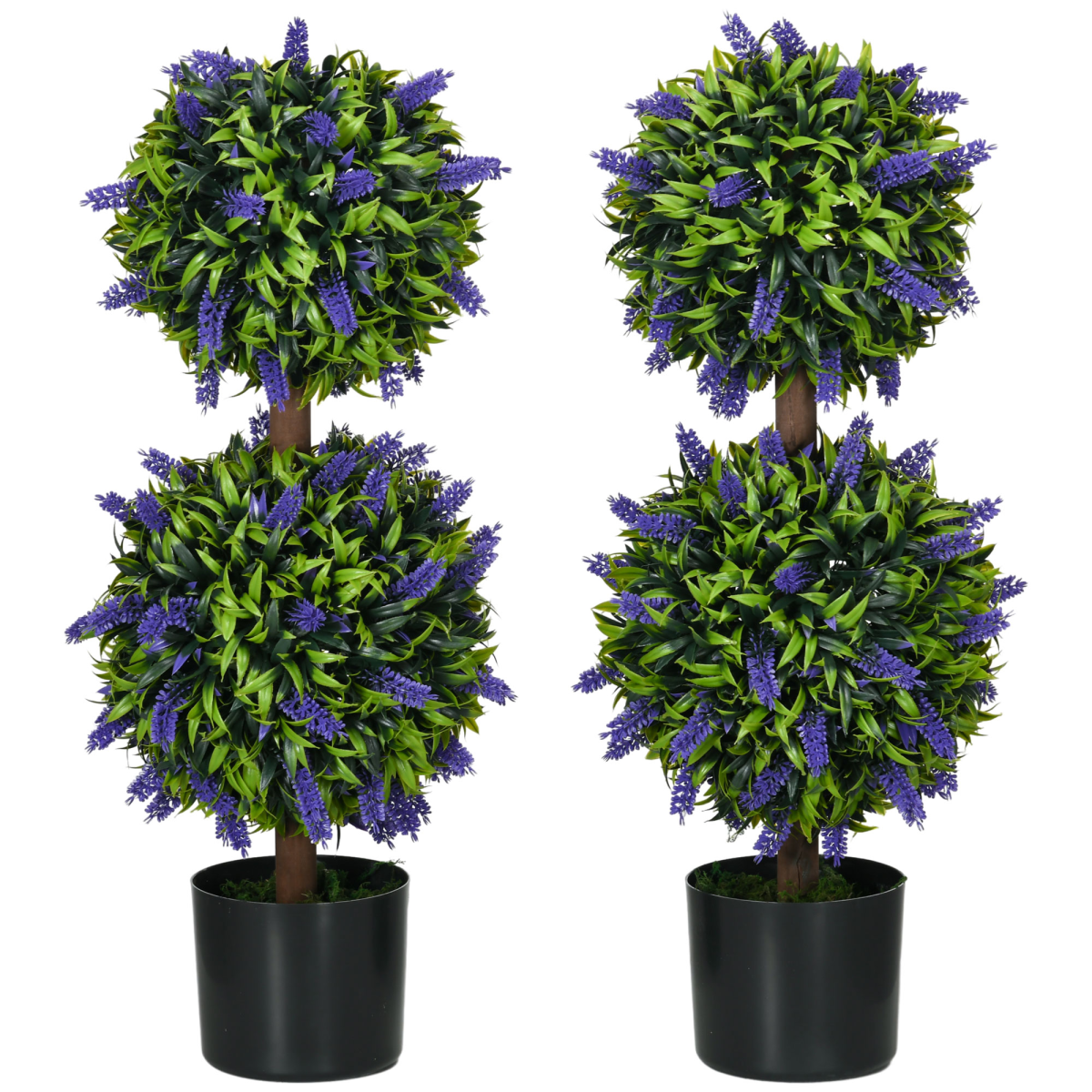 Artificial Plants Ball Tree with Lavender Flowers