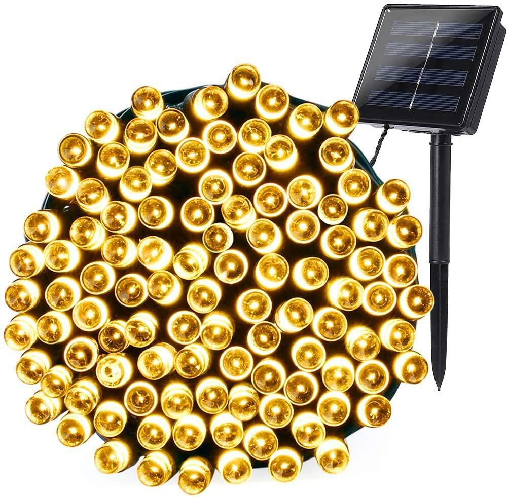 200 Warm White Outdoor String Solar Powered