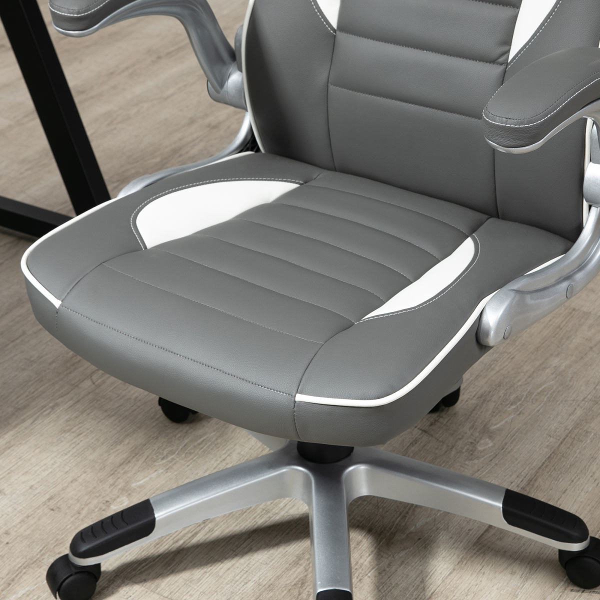 Racing Gaming Chair Adjustable Swivel Chair with Flip Up Armrests