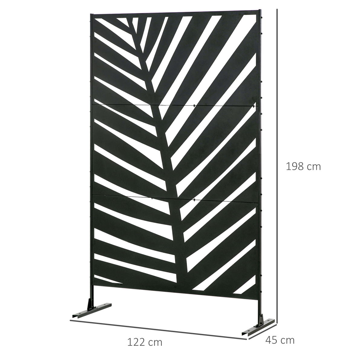 6.5FT Metal Outdoor Privacy Screen Panel with Stand
