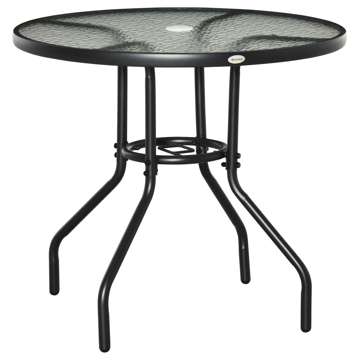 Outdoor Round Dining Table Tempered