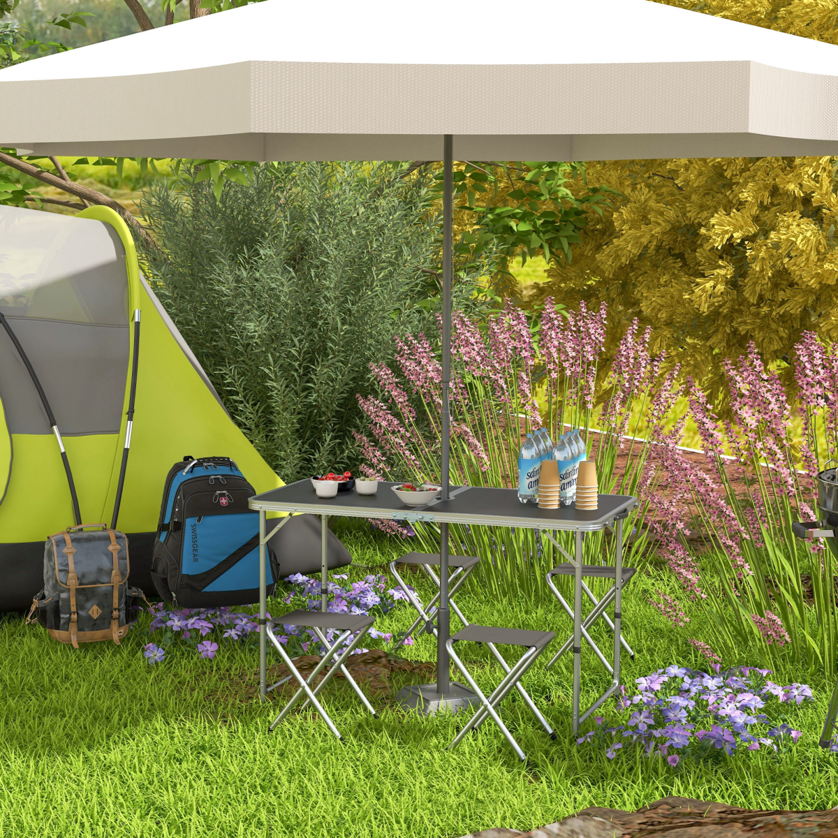 Camping Table and Chairs Outdoor Indoor