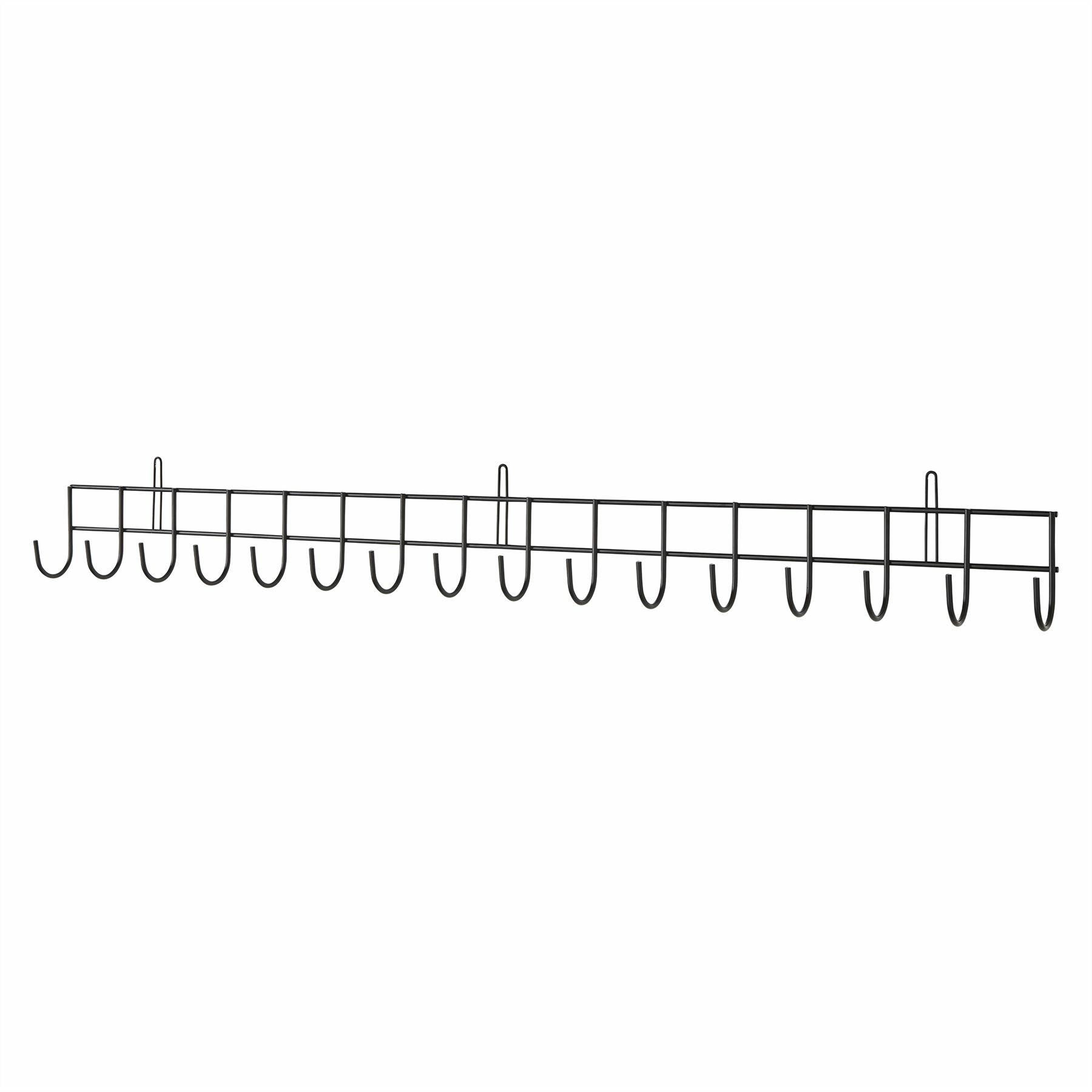extralong tool rack in black powder coating