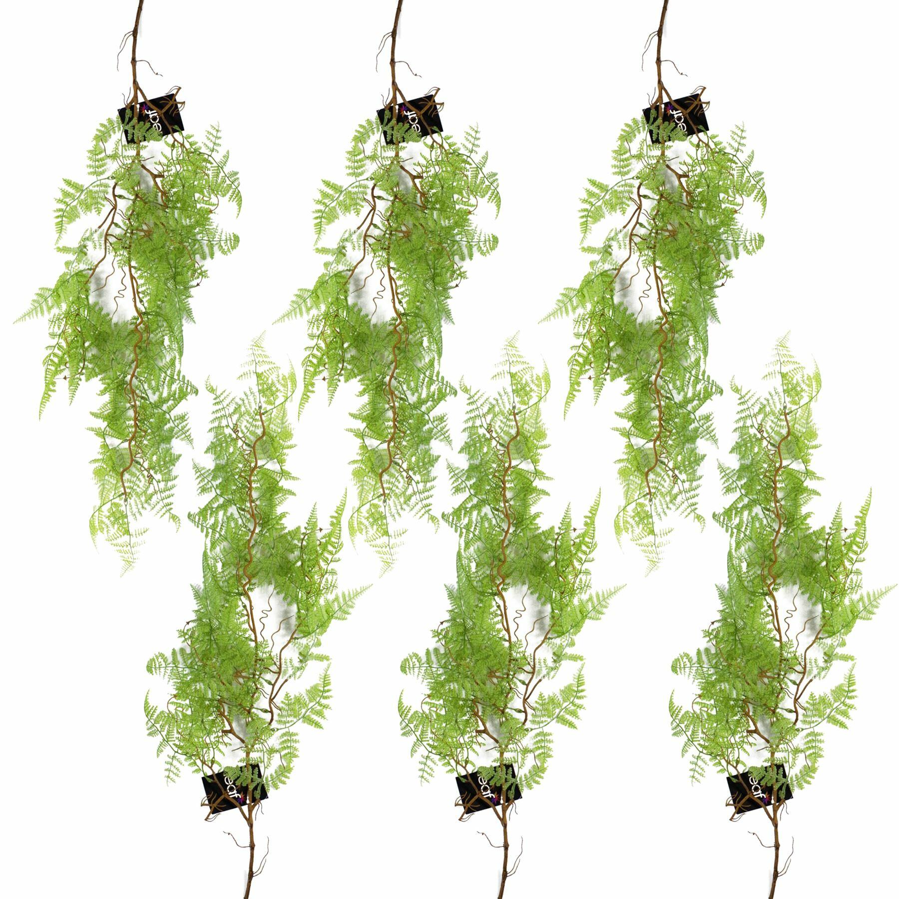 Artificial Hanging Maidenhair Fern Plant Green