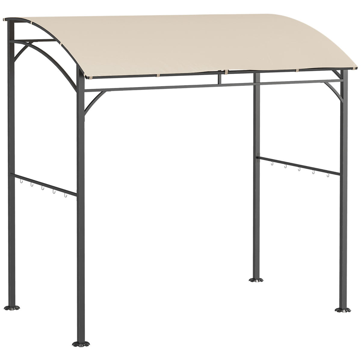 2.2 x 1.5m BBQ Gazebo Tent Sun Shade with Canopy, Beige