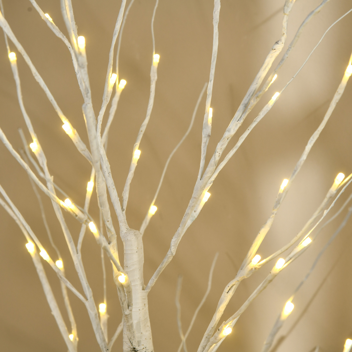 6ft Artificial White Birch Tree - 96 Warm White Pre-Lit