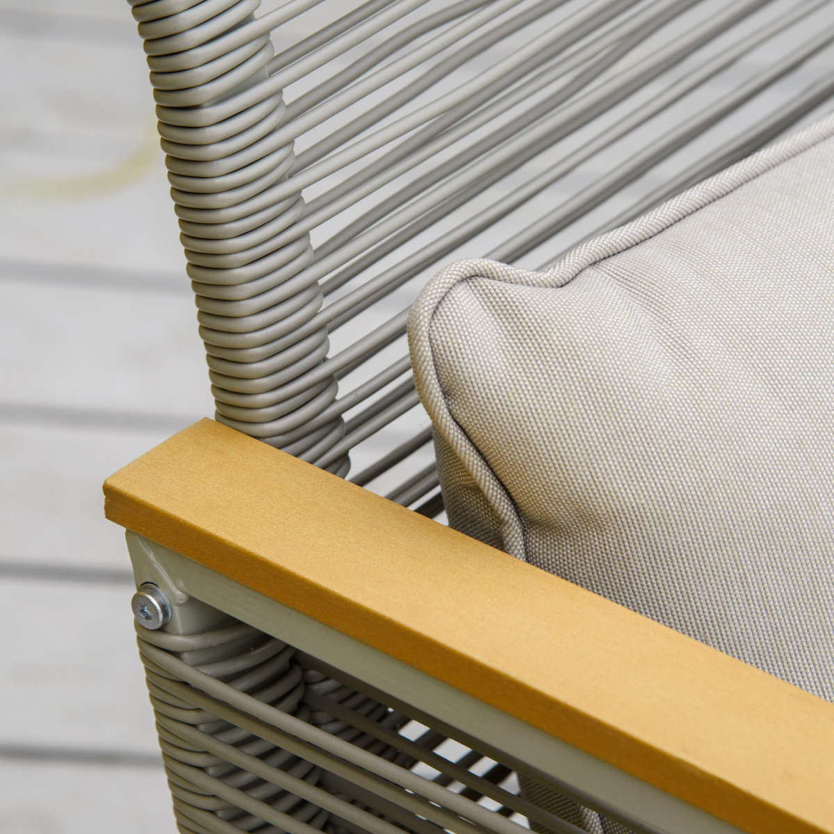 4seater patio wicker sofa metal frame pe rattan