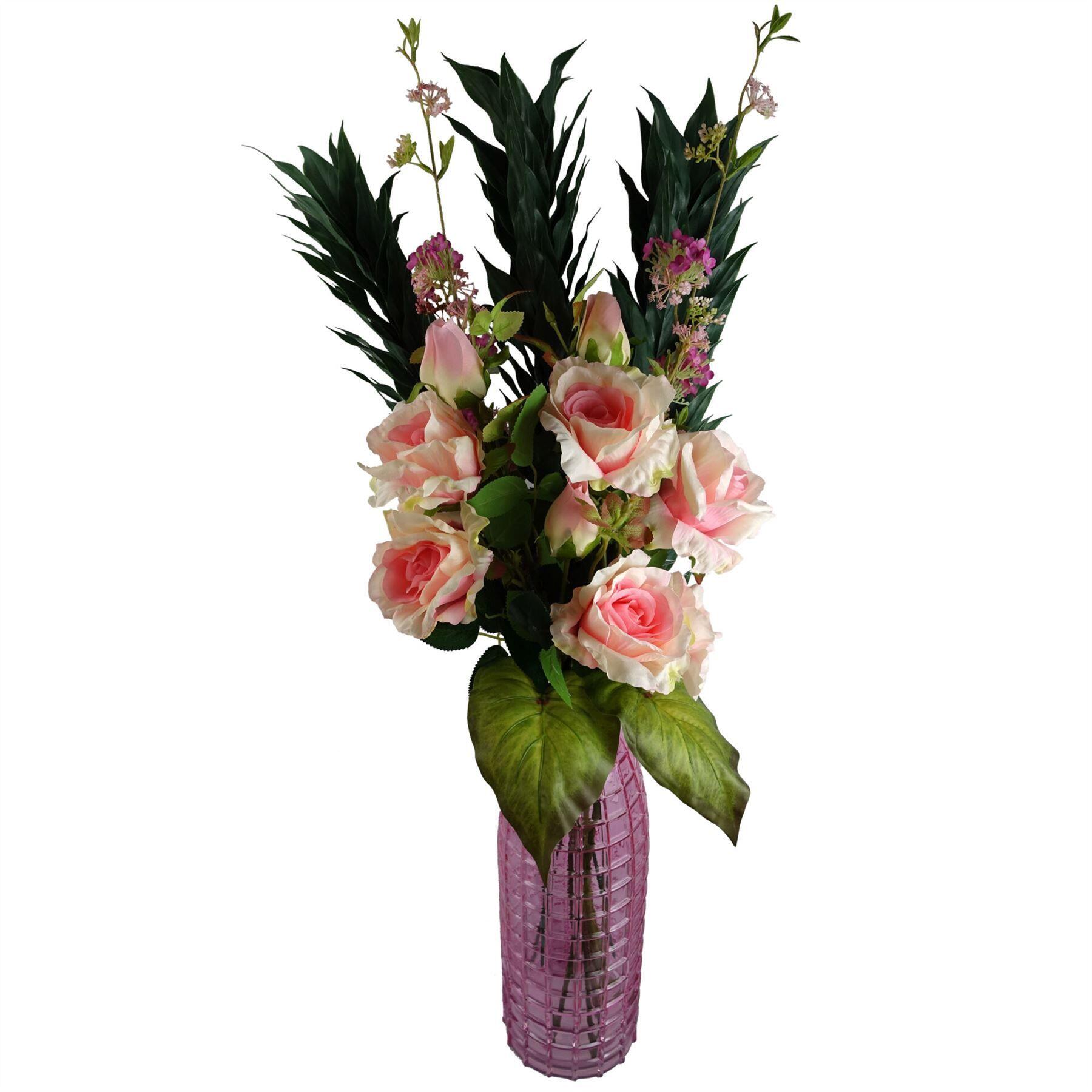 pack of 6 x 50cm artificial green plastic view 3