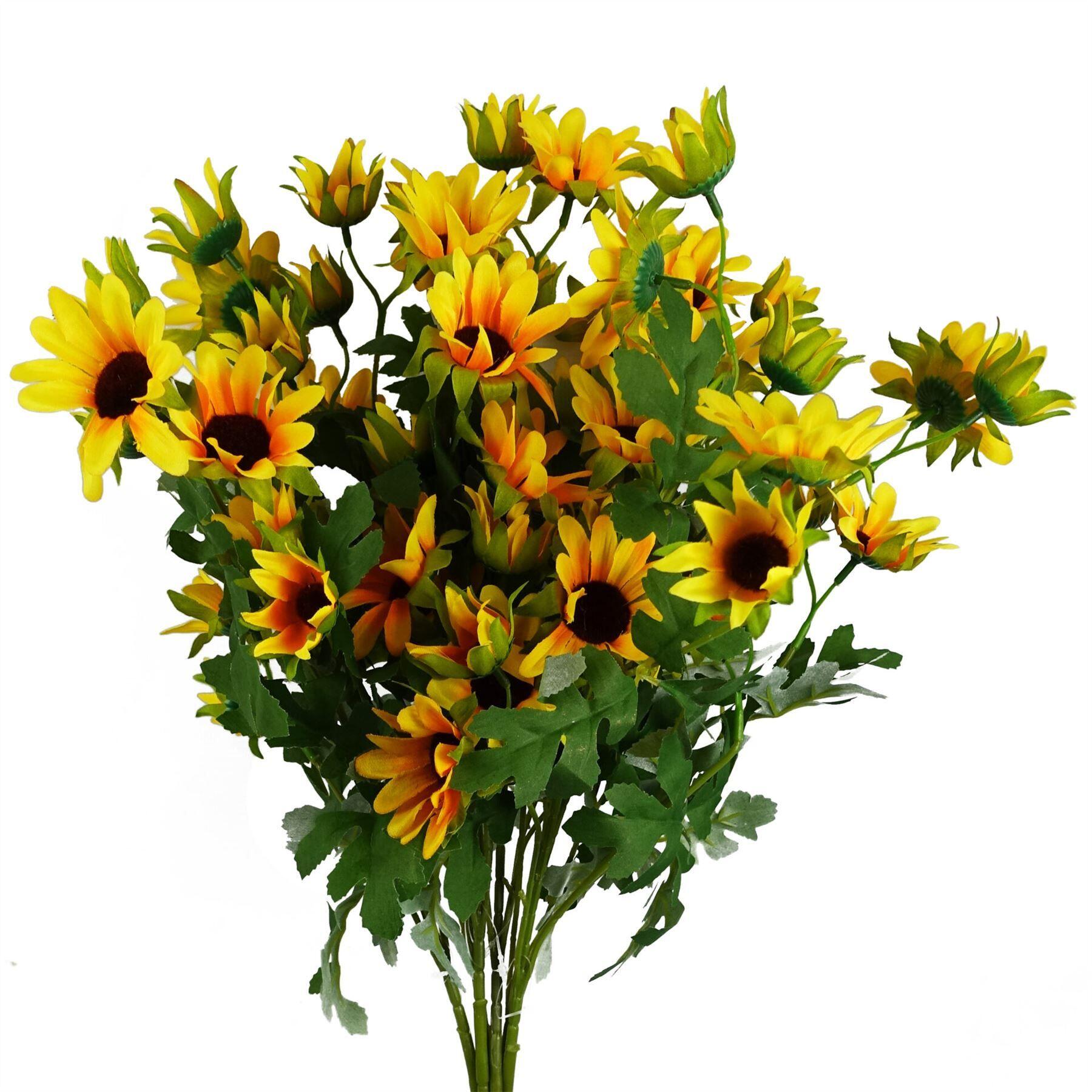 pack of 6 x 70cm artificial yellow daisy view 1