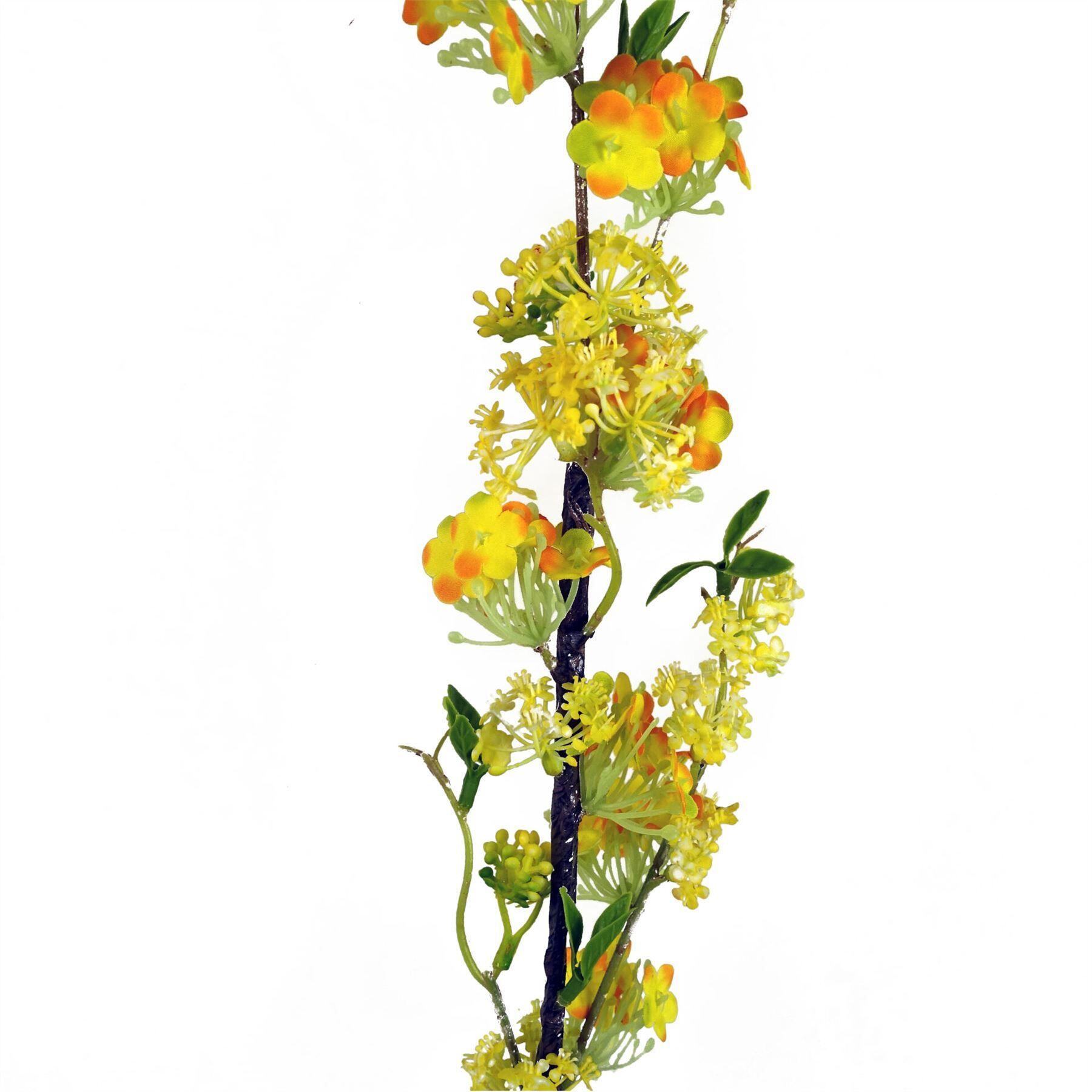photo of 100cm yellow blossom spray stem on display