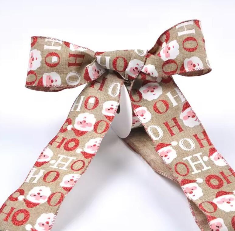 Santa Ho Ho Ho Christmas Ribbon