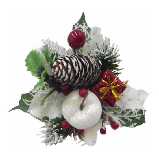 Artificial Christmas Pick Red and white berries