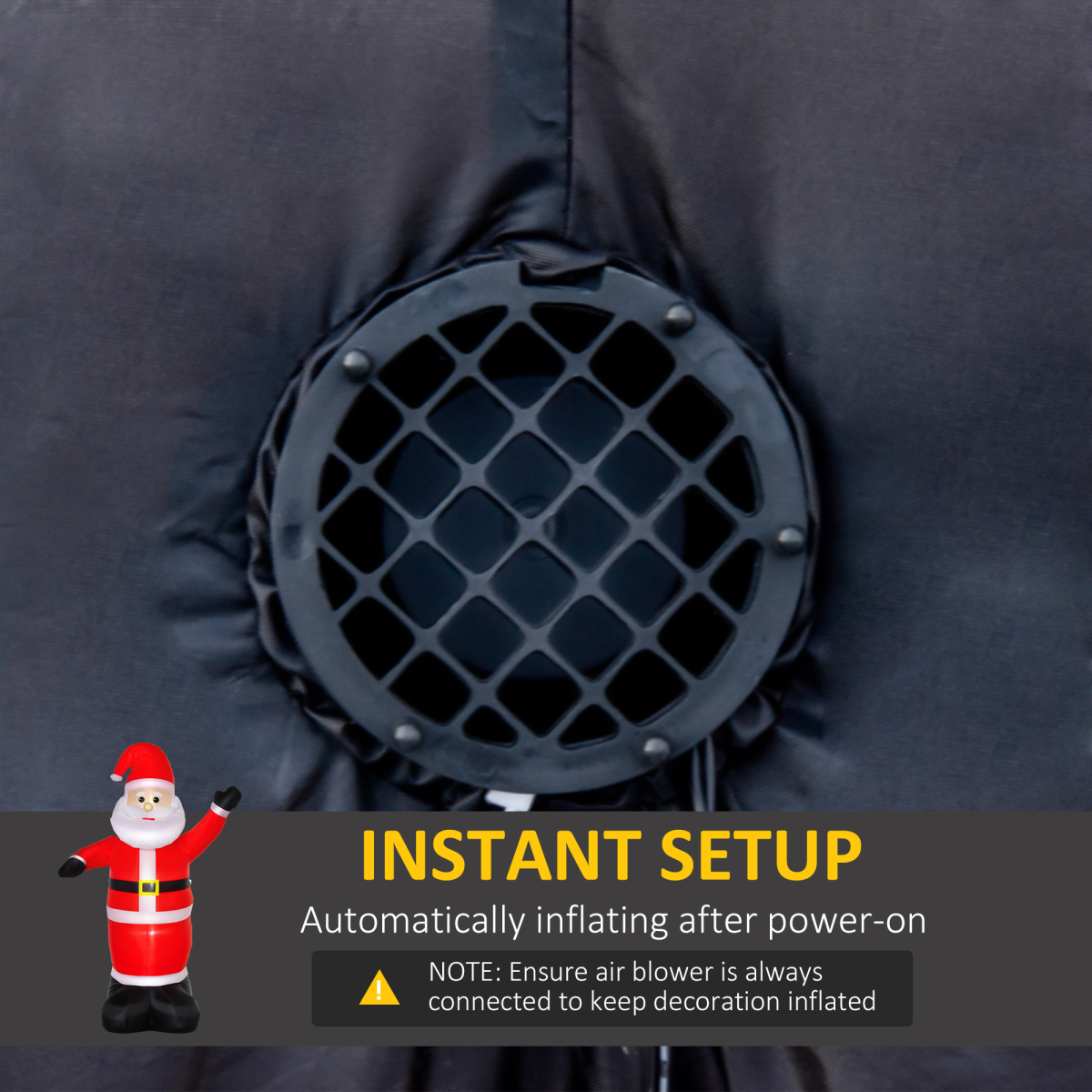 Clean product image of 8ft Inflatable Christmas Santa Claus Xmas Deco with LED Air Blown suitable for SEO.