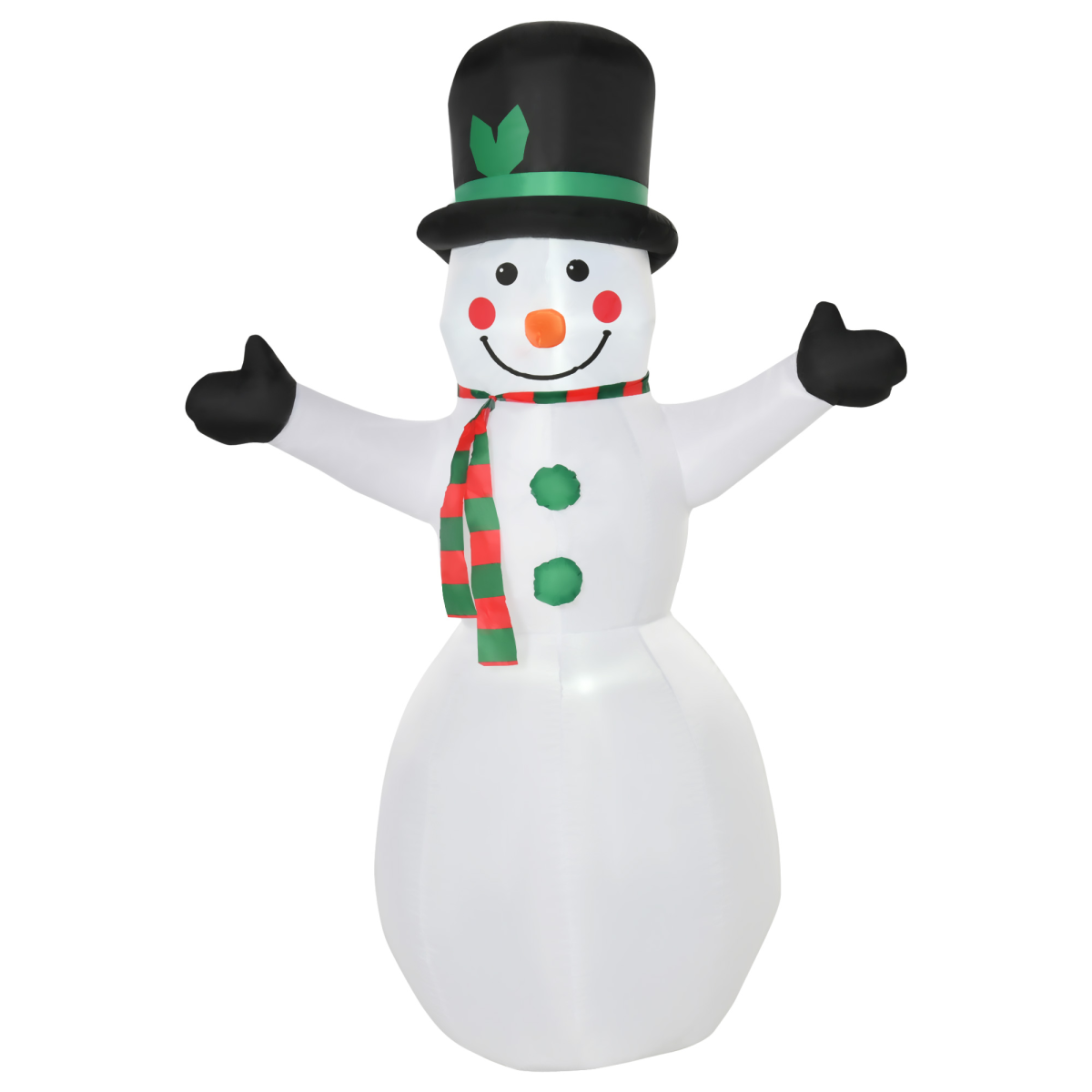 Product shot of 6.5ft Inflatable Snowman LED Christmas Xmas Air Blown, Outdoor, ready for online purchase.