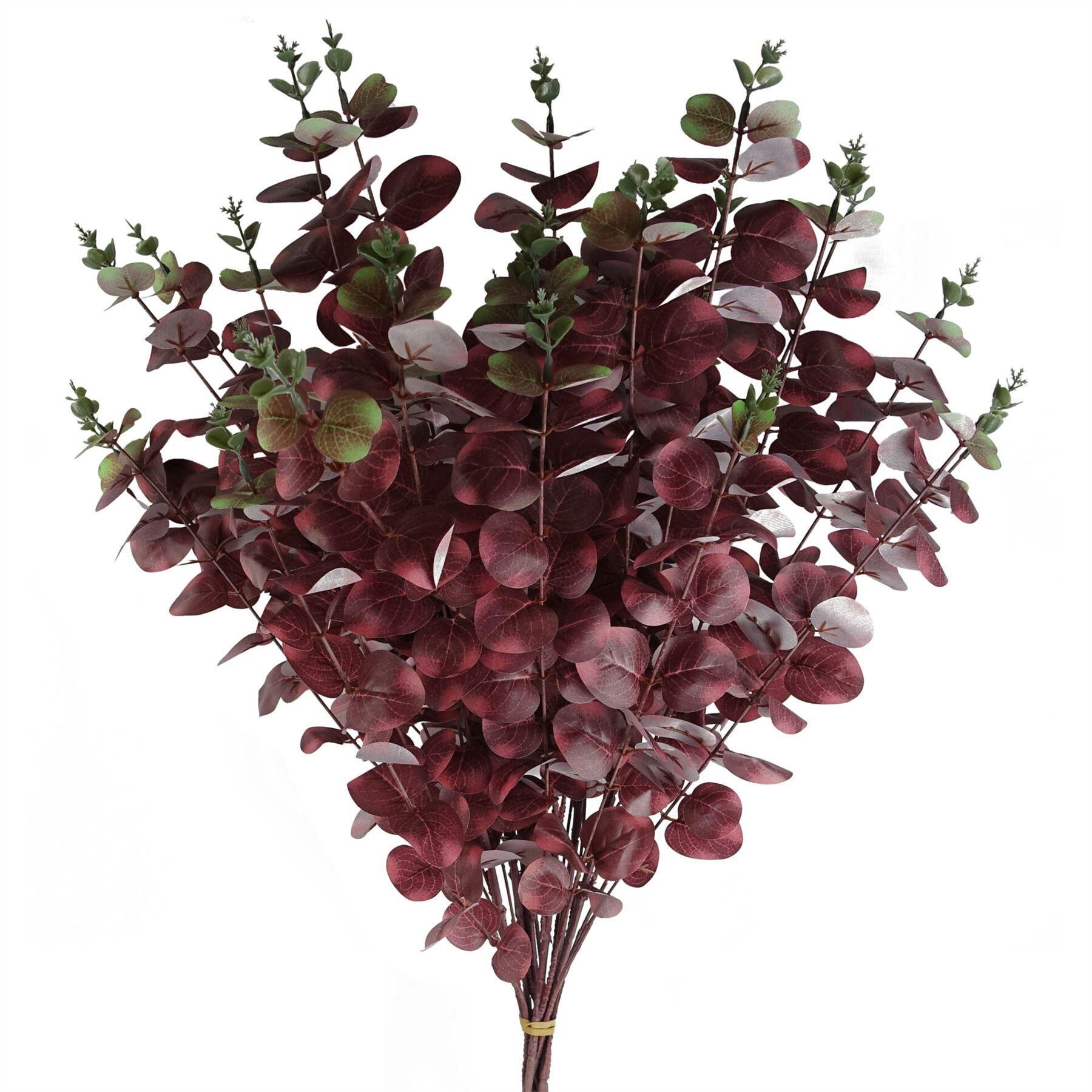 eucalyptus 100cm foliage burgundy artificial product image