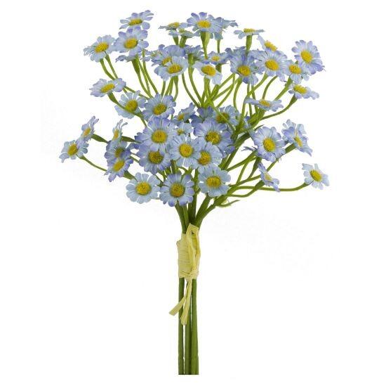 Artificial Flowers Mini Daisy Bundle Light Blue