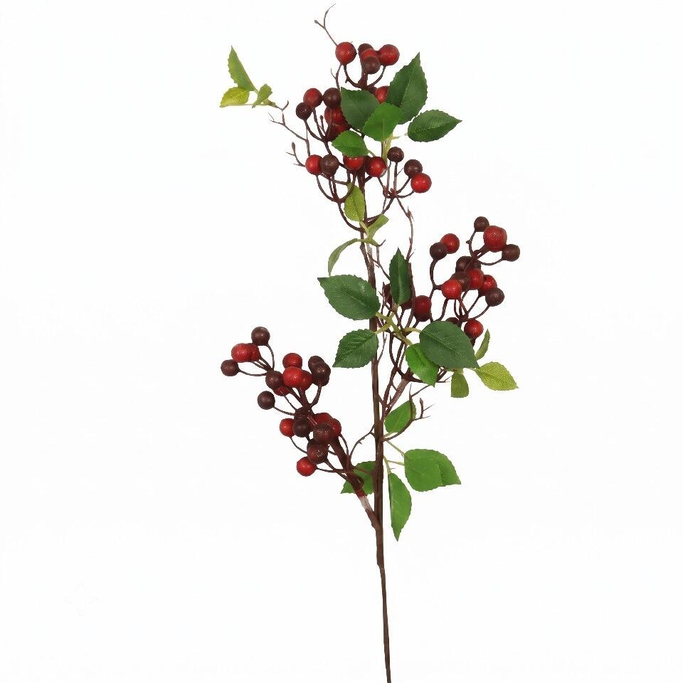 Artificial Berry Stem Red 61cm Faux Spray