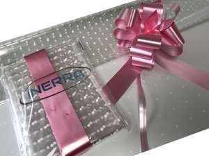 baby pink hamper wrapping kit gift basket christmas cellophane wrap and bow