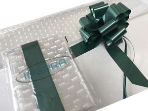 hunter green hamper wrapping kit gift basket christmas cellophane wrap and bow