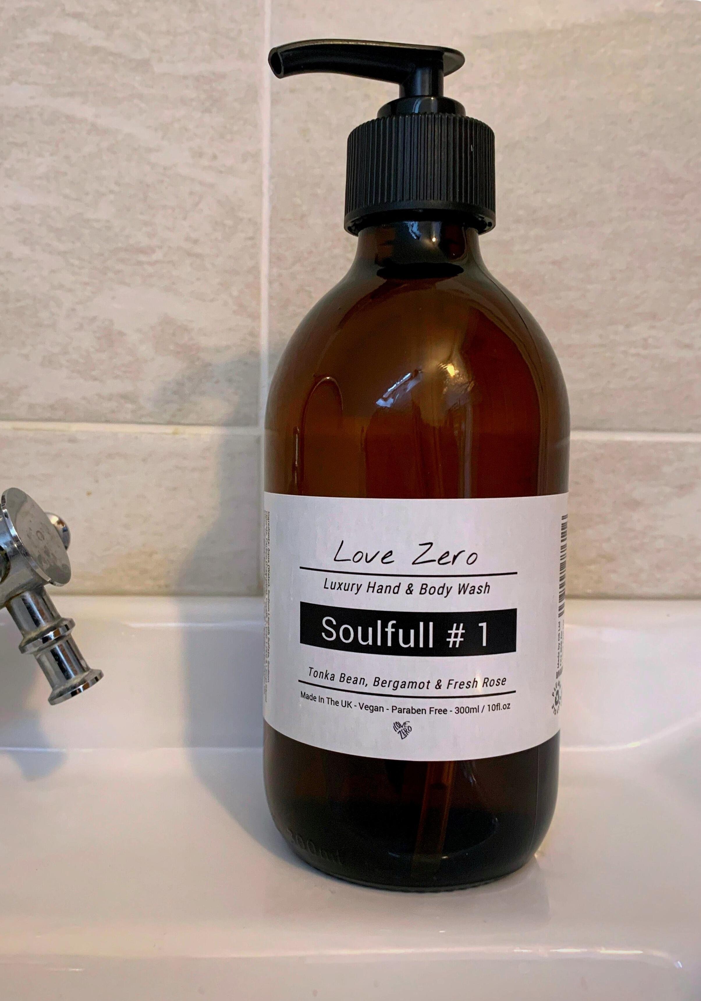 Soulfull #1 Hand & Body Wash 300ml Glass Amber Bottle