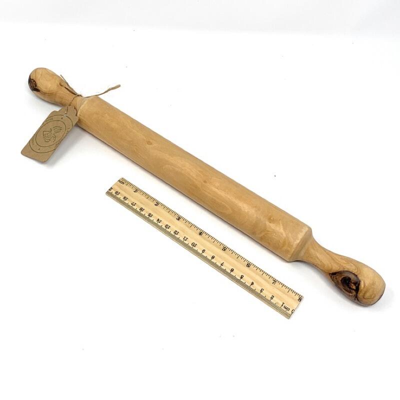 Olive Wood Rolling Pin With Handles - 40cm