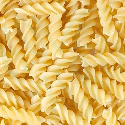 white organic fusilli pasta