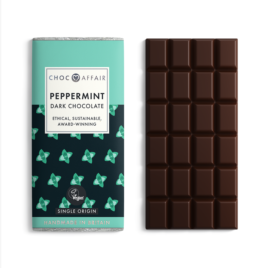 Choc Affair - Peppermint Chocolate Bar (Dark)  90g