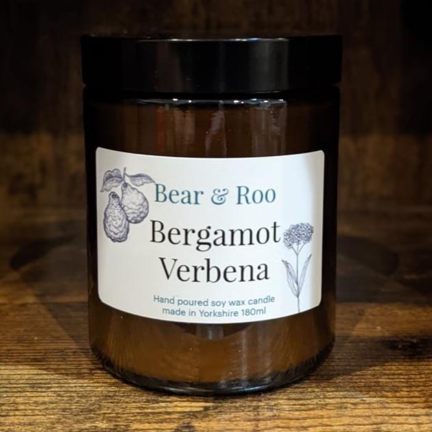Bear and Roo - Soy Wax Candle - Bergamot Verbena - 180ml