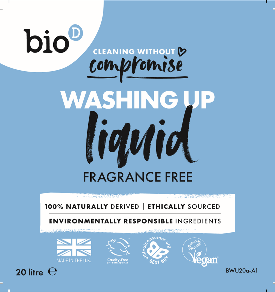 Bio-D Fragrance Free Washing Up Liquid (500ml refill)