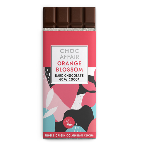 Choc Affair Orange Blossom Dark Chocolate 90g Bar