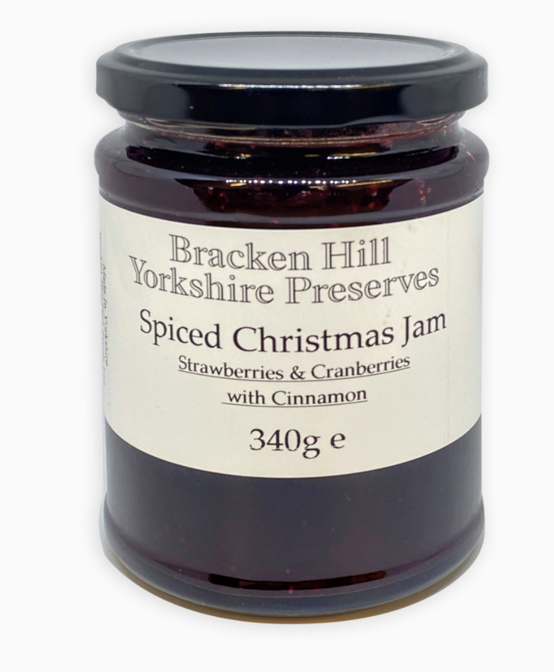 Spiced Christmas Jam: Strawberries and Cranberries with Cinnamon 340g