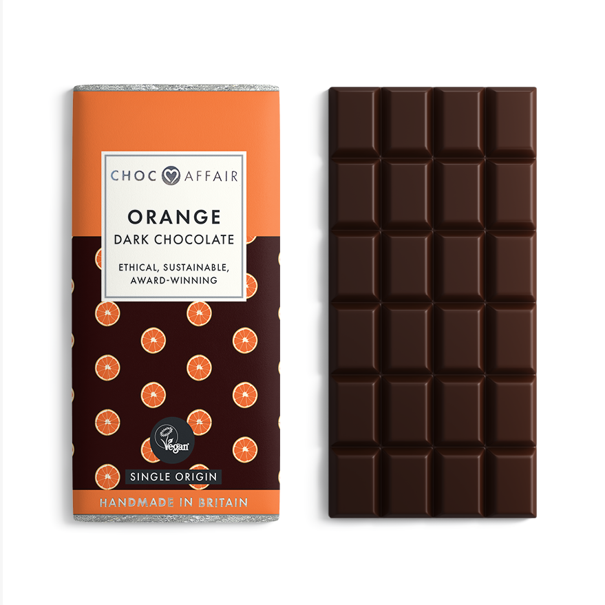 Choc Affair - Orange Chocolate Bar (Dark)  90g