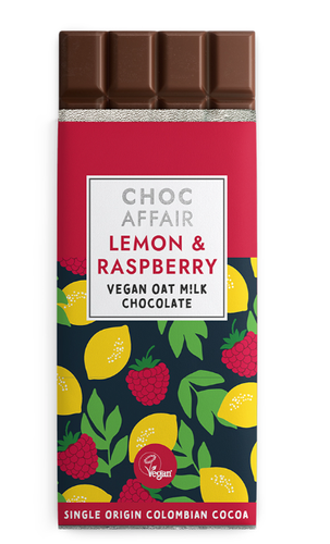 Oat Milk Chocolate lemon raspberry