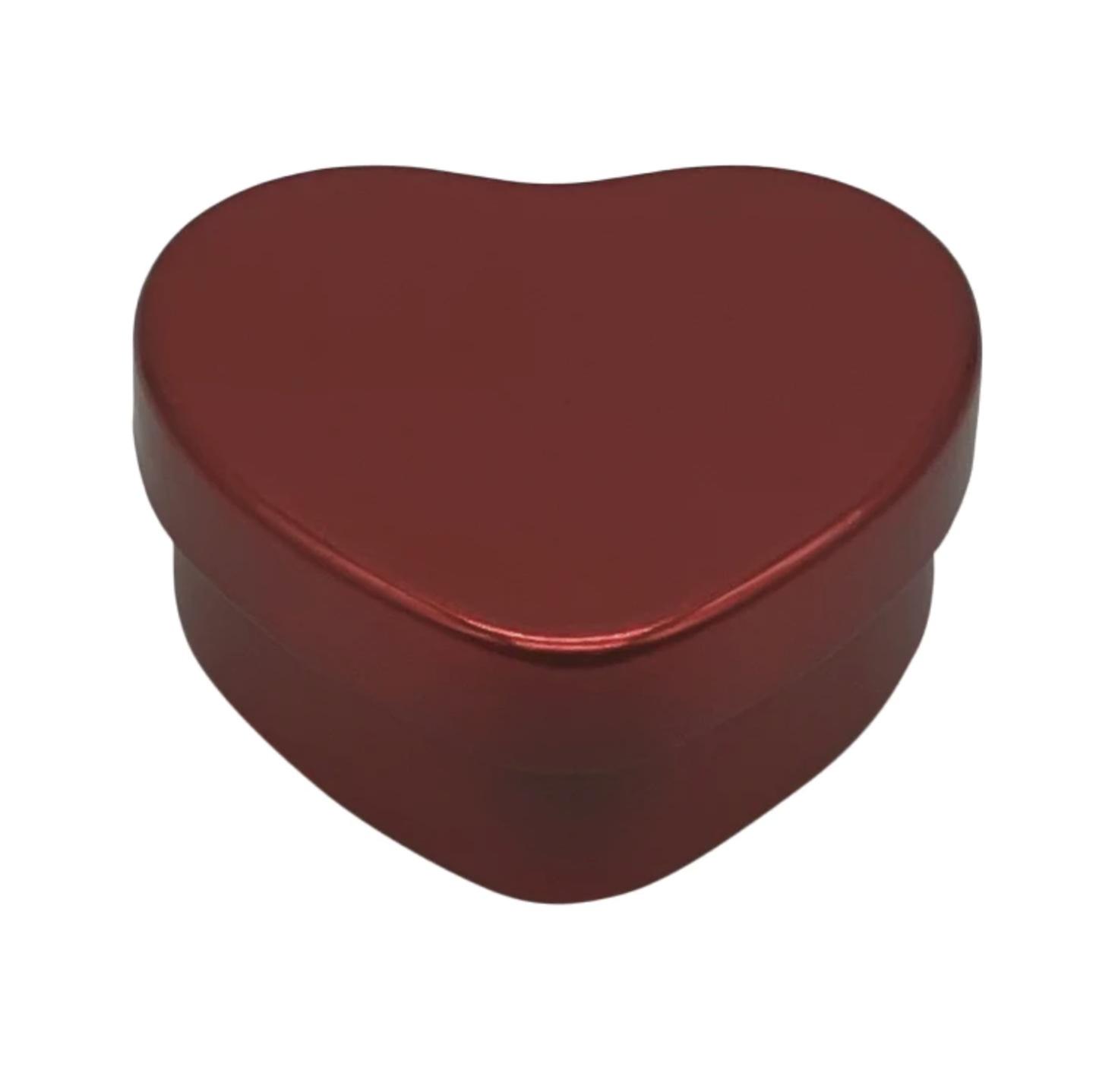 Red heart tin small