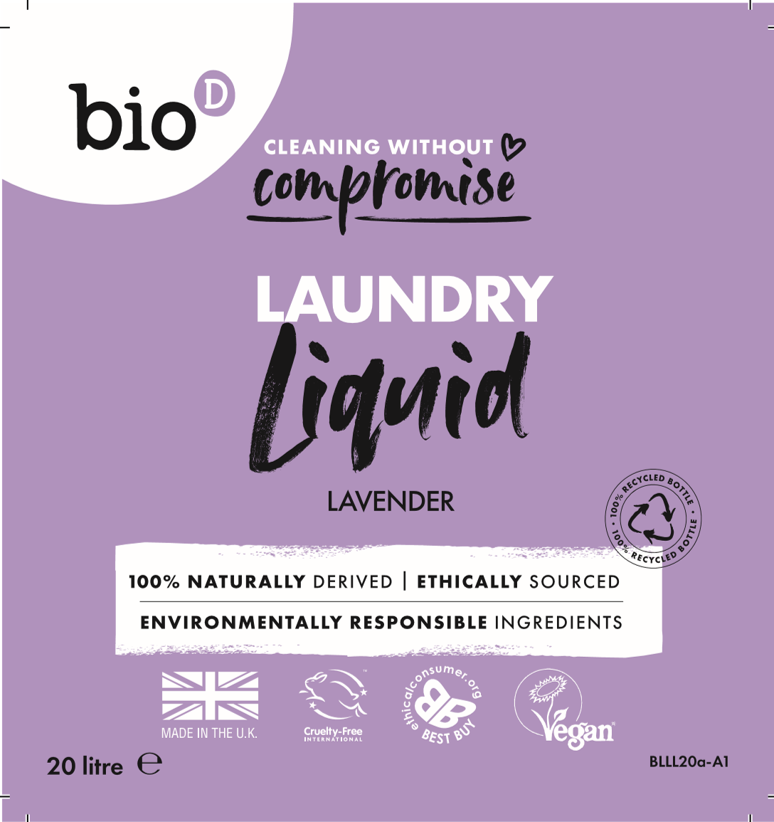 Bio-D Laundry Liquid Lavender (500ml refill)