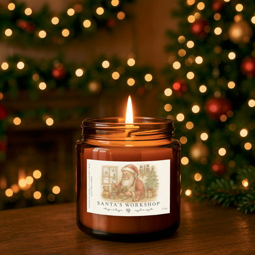 Santa's Workshop Scented Candle with Rapeseed & Coconut Wax - 150g