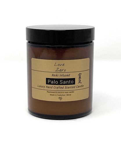 reiki energy infused palo santo candle