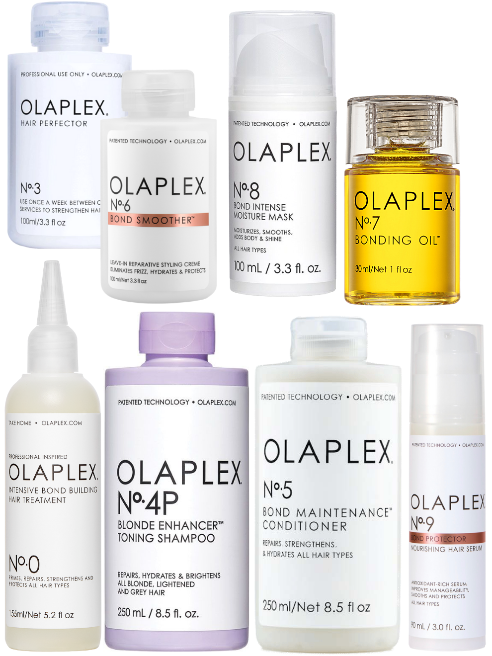 Olaplex Blonde Full Collection Bundle (No. 0, 3, 4P, 5, 6, 7, 8, 9)