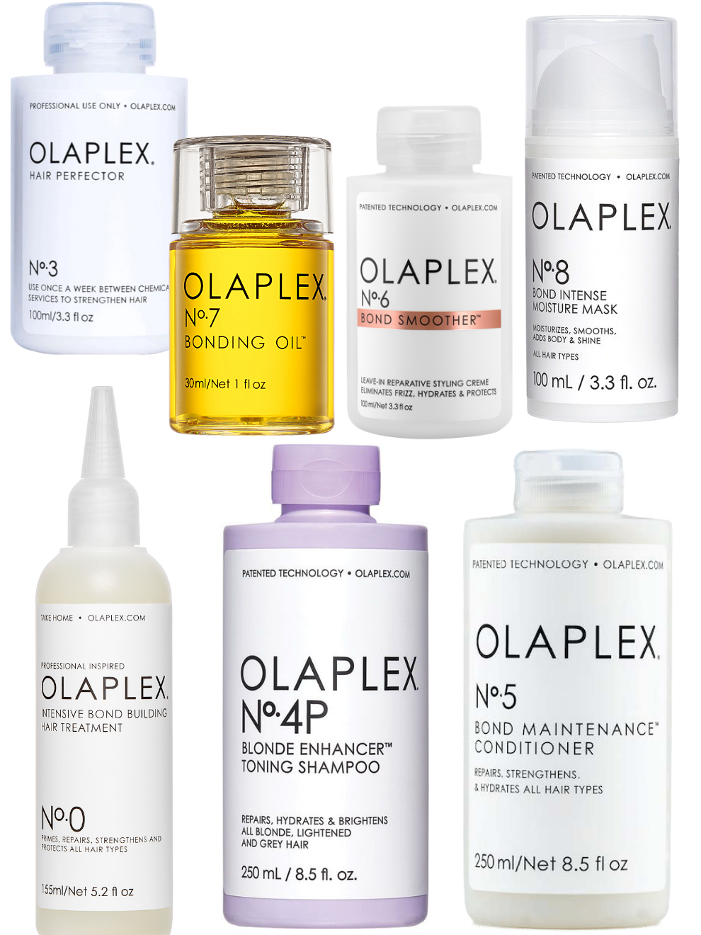 Olaplex Blonde Complete Collection Bundle (No. 0, 3, 4P, 5, 6, 7, 8)