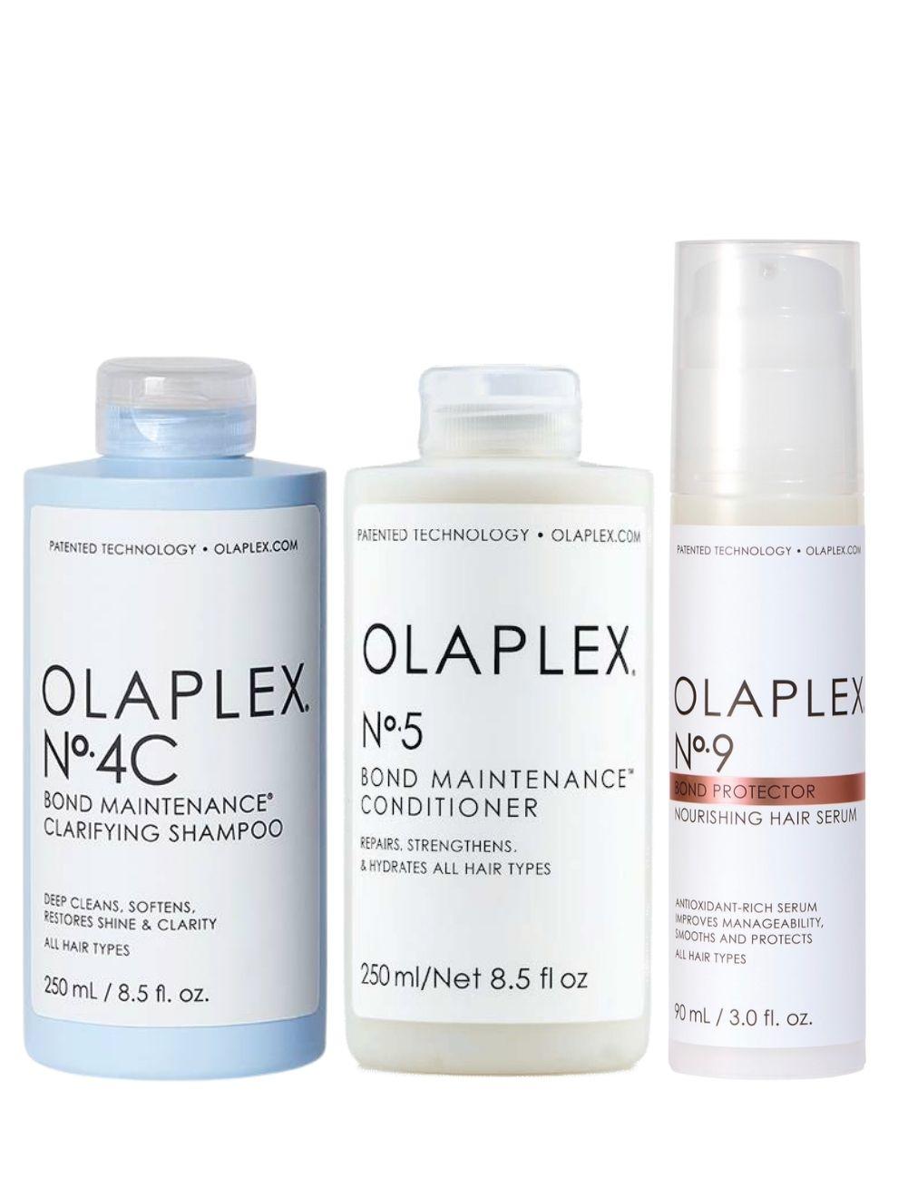 Olaplex Clarifying Shampoo, Conditioner and Serum Set (No.4C + No.5 +No.9)