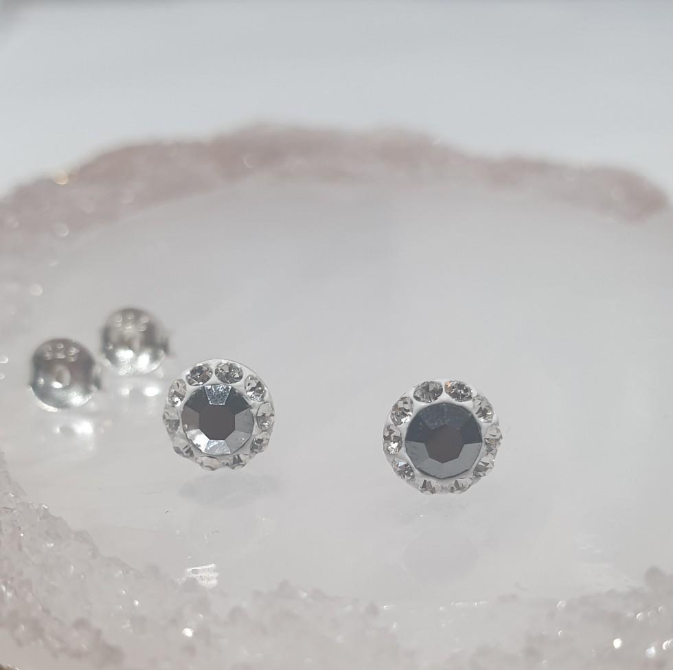 children's sterling silver diamante stud earrings