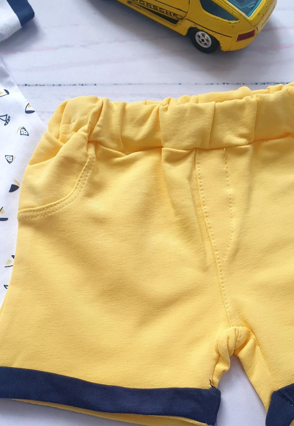 baby boy yellow short set