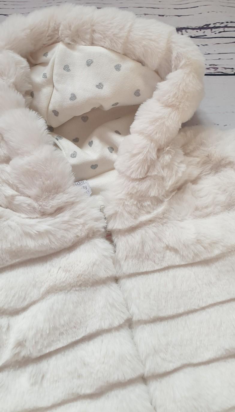 baby girl cream fur coat