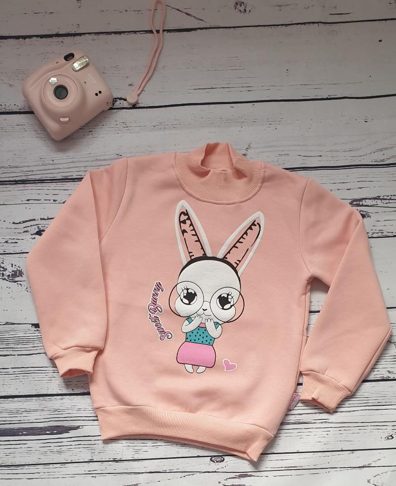children wear girls sweatshirt bunny pink