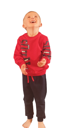 children wear boys tracksuit red